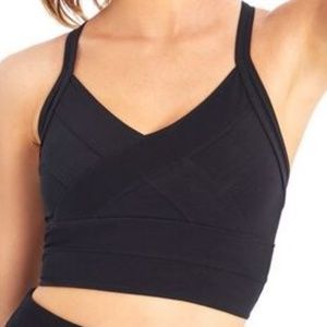 Marika Ada Racer Back Sports Bra Black Medium NWT